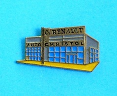 1 PIN'S //  ** GARAGE RENAULT / AUTO-CHRISTOL / ALÈS ** - Renault