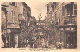 89-AUXERRE- CONCOURS INTERNATIONAL DE MUSIQUE 1934 - RUE PAUL BERT, LA ROSERAIE - Auxerre