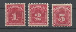 CUBA  YVERT  TAXA  5/7  MH  * - Postage Due