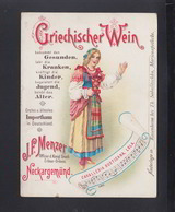 Werbung Griechischer Wein J.F. Menzer Neckargemünd - Neckargemuend