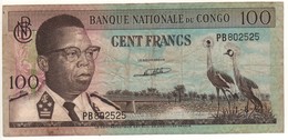 CONGO  Democratic Republic  100 Francs   P6a   Dated 1.8.1964 - Democratic Republic Of The Congo & Zaire