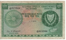 CYPRUS   500 Mils      P42b     1.7.1975 - Chypre