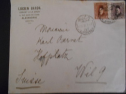 Egypte Lettre D Alexandrie 1936 Pour Wil - Covers & Documents