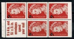 Ref 1282 - 1967 Australia SG 414 - Booklet Pane - MNH Stamps - Nuevos