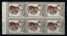 Ref 1282 - 1951 Australia SG 247 - Booklet Pane - MNH Stamps - Ungebraucht