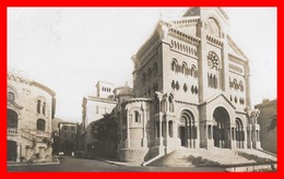 MONACO LA CATHEDRALE RELIGION CPSM DENTELEE FLAMME COURONNE DU BLASON MEDITERRANEE TIMBRE PRINCE ANNEE 1954 EDIT. E.P.I. - Kathedraal Van Onze-Lieve-Vrouw Onbevlekt Ontvangen