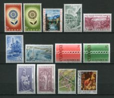 12065 LUXEMBOURG Collection N°648/9, 656, 688/90, 774/5, 782, 917/8, 970,  987   */ **/ °  1964-81   TTB - Verzamelingen
