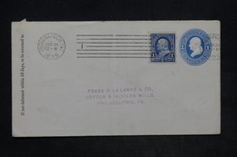ETATS UNIS - Entier Postal + Complément De Indianapolis Pour Philadelphia En 1895 - L 25916 - ...-1900