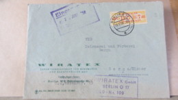 DDR: Fern-Brief BERLIN O17 WIRATEX, ZKD-Streifen Gelb/rot Kennbst. L 1127367 (von 1 180 000 Max.) Vom 19.6.58 - Servicio Central De Correos