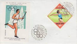 Enveloppe   HONGRIE   Parcours  De  La  Flamme    SZEGED   Jeux  Olympiques  MUNICH   1972 - Summer 1972: Munich