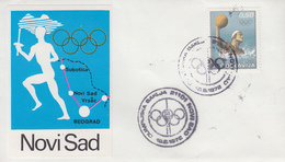 Enveloppe     YOUGOSLAVIE    Parcours  Flamme  Olympique   NOVI SAD   Jeux  Olympiques  MUNICH   1972 - FDC