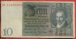 10 Reichsmark 1929 (WPM 180a) 22.1.1929 - 10 Mark