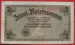 2 Reichsmark ND  (WPM R137) Reichskreditkassenschein - Behelfszahlungsmittel - Dt. Wehrmacht