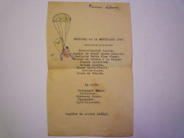 GP 2019 - 680  MENU  De Baptême Du 14 SEPT  1947   XXX - Menú