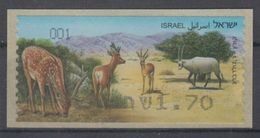 ISRAEL 2011 KLUSSENDORF ATM DEER C.CAPREOLOUS GAZELLA ORYX DAMA 1.70 SHEKELS - Automatenmarken (Frama)