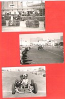 Lot De 3 Photos Piste Et Course De Karting En AFN Algérie Ou Tunisie Années 50 Publicité Havoline Bougie AC - Sport