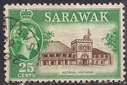 Sarawak 1955 - 59 QE2 25 Ct Sepia & Green SG 197 ( R1100 ) - Sarawak (...-1963)