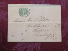 Denmark 1893 Front Of Stationery Newspaper Band Copenhagen To Holland - Arms Lions - Storia Postale