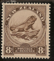 NZ 1935 8d Tuatara Single Wmk SG 565 UNHM #IP47 - Nuovi