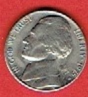 UNITED STATES  # 5 Cents "Jefferson Nickel" 1st Portrait FROM 1975 - 1938-…: Jefferson