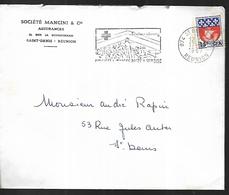 La Réunion Lettre Du 17 08 1967 Flamme Croix Rouge Saint Denis Intérieur - Storia Postale