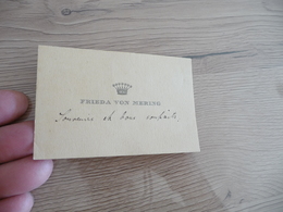 Carte De Visite CDV Frieda Von Mering Royauté Royalty écrite - Visiting Cards