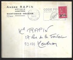 La Réunion Lettre Du 20 12 1972   Vers   Montluçon - Cartas & Documentos