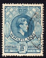 Swaziland GVI 1938-54 1½d Light Blue Definitive, Perf. 13½x13, Used, SG 30 (BA2) - Swaziland (...-1967)