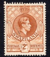 Swaziland GVI 1938-54 2d Yellow-brown Definitive, Perf. 13½x14, Used, SG 31a (BA2) - Swaziland (...-1967)