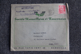 Timbre Sur Lettre Publicitaire - MARSEILLE, Société Marseillaise Et Rouennaise. - 1900 – 1949