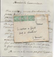 1892 - CALEDONIE - LETTRE ANONYME De DENONCIATION D'une FEMME DE MAUVAISE VIE !!! Au CDT D'un NAVIRE De GUERRE à NOUMEA - Storia Postale