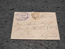 ANTIQUE PORTUGAL CIRCULATED COVER  REGOA TO VILA REAL W/ ADVERTISING CANCEL 1902 - Brieven En Documenten