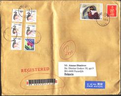 Mailed Cover (letter) With Stamps Bird, Flowers, Art From Japan - Lettres & Documents