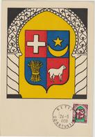 Carte-Maximum ALGERIE N° Yvert 337E (ARMOIRIES De SETIF) Obl Sp 1er Jour - Tarjetas – Máxima