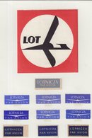 ETIQUETTES A BAGAGES : POLOGNE . LOT . - Baggage Labels & Tags