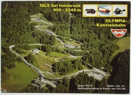 IGLS Bei Innsbruck Wintersport Flugaufnahme Olympia-Kunsteisbahn Rodeln Bob Skeleton - Igls