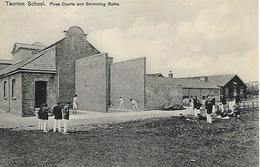 Old Postcard, Cricket Fives Court, And Swimming Baths, Taunton School. - Cricket