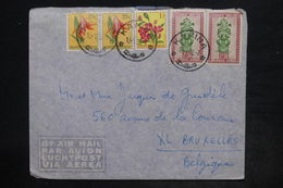 CONGO BELGE - Affranchissement Plaisant De Kamina Sur Enveloppe En 1958 Pour Bruxelles - L 26207 - Cartas & Documentos