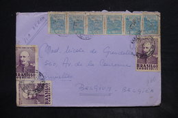 BRÉSIL - Affranchissement Plaisant De Sao Paulo Sur Enveloppe Pour La Belgique En 1955 - L 26210 - Cartas