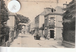 14 -Très Belle Carte Postale Ancienne De  SAINT AUBIN SUR MER    La Poste Et La Rue Du Maréchal Joffre - Saint Aubin