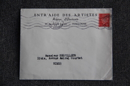 Timbre Sur Lettre Publicitaire - TOULOUSE, Entr'aide Des Artistes, Région D'Occitanie. - 1900 – 1949