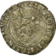 Monnaie, France, Charles VI, Demi Blanc Guénar, Paris, TB, Billon - 1380-1422 Carlos VI El Bien Amado