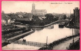 Merville - Vue Générale - Péniche - Eglise - Animée - Imprimerie Journal A. DRIEUX - Merville