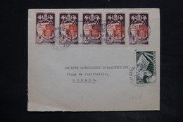 MONACO - Affranchissement Plaisant De Monte Carlo Sur Enveloppe En 1957 Pour Monaco - L 26231 - Storia Postale