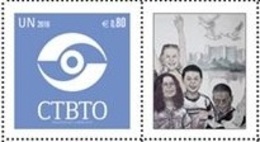 2016 - O.N.U. / UNITED NATIONS - VIENNA / WIEN - FRANCOBOLLO DA FOGLIO DI FRANCOBOLLI PERSONALIZZATI - 20 ANNI CTBTO.MNH - Ungebraucht