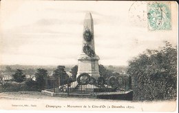 Champigny. - Monument De La Côte D'Or. "2 Décembre 1870" . à M. Patricot. à St Mandé. - Champigny