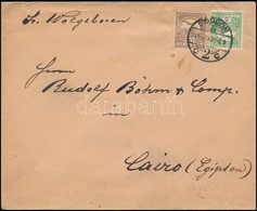 1911 Levél Turul 5f + 20f Bérmentesítéssel Sopronból Cairoba, 'ALEXANDRIA-CAIRO T.P.O.FOREIGN MAILS' Vasúti Bélyegzéssel - Sonstige & Ohne Zuordnung