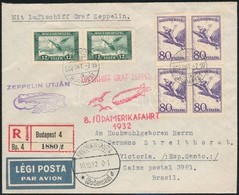 1932 Okt. 7. Nyolcadik Dél-amerikai Zeppelin Repülés Levél 'BUDAPEST' - Victoria (Brazília) R! - Sonstige & Ohne Zuordnung