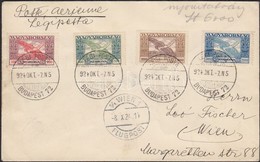 1924 (14. Díjszabás) Légi Levél Bécsbe Parlament, Ikarusz és Madonna Bélyegekkel Bérmentesítve / Airmail Cover To Vienna - Other & Unclassified