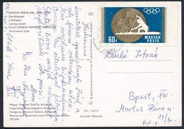 1969 Olimpiai érmesek 60f Vágott, A Szürke Szín Hiányával, Eltolódott Barna Színnyomattal, Képeslapon / Mi 2478 Imperfor - Other & Unclassified
